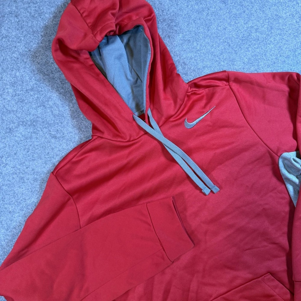 Nike Hoodie Mens Small Red Therma-Fit Pullover Fleece Sweatshirt 850733-687